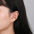 Cross Ear Cuff Earrings — No Piercing, 925 Sterling Silver
