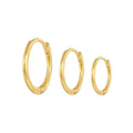 Thin Gold Huggie Earrings  — 925 Sterling Silver, 18K Gold Plated, Minimalist