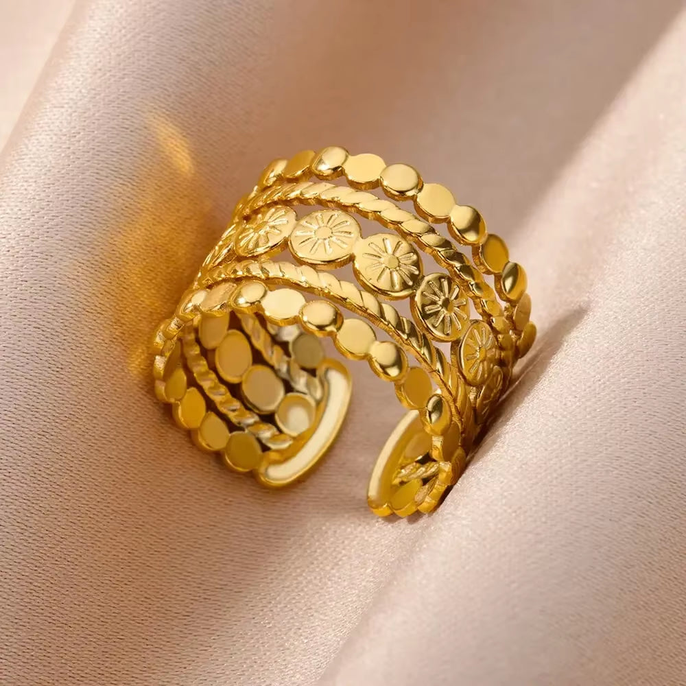 Gold Color Stainless Steel Rings
