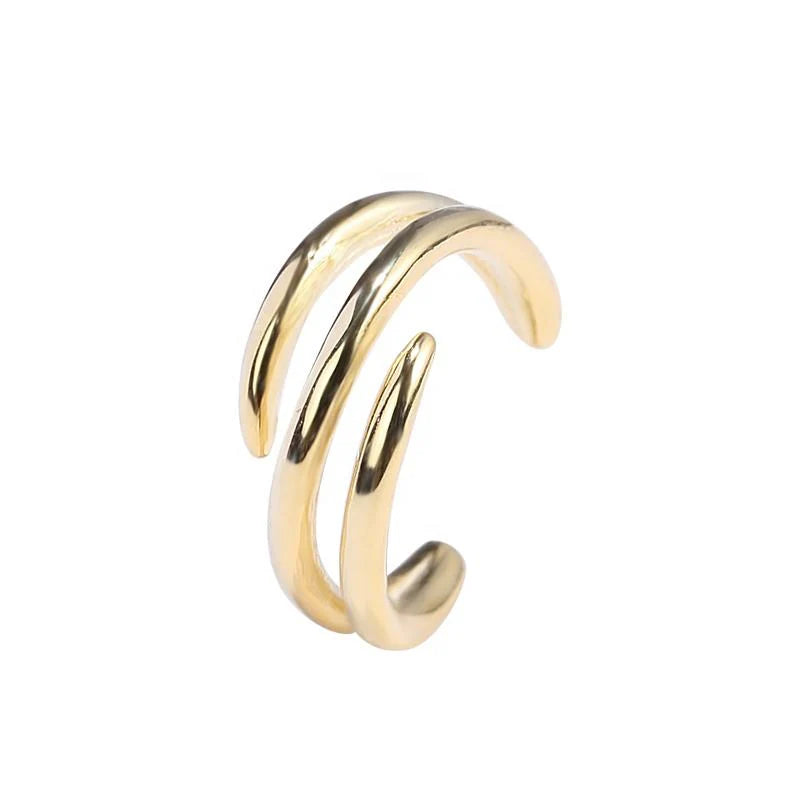 Gold Ear Cuff Earring for Women — 925 Sterling Silver, 18K Gold Plated, No Piercing