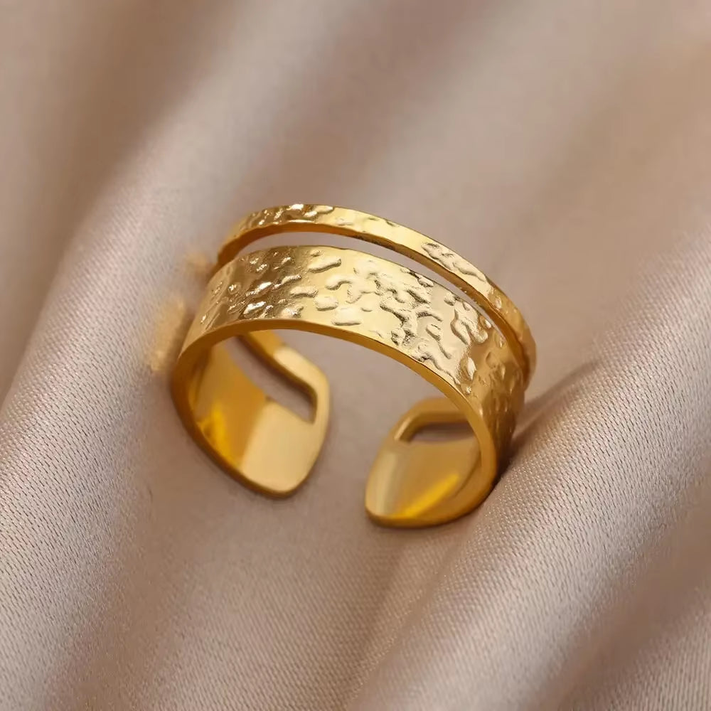 Gold Color Stainless Steel Rings