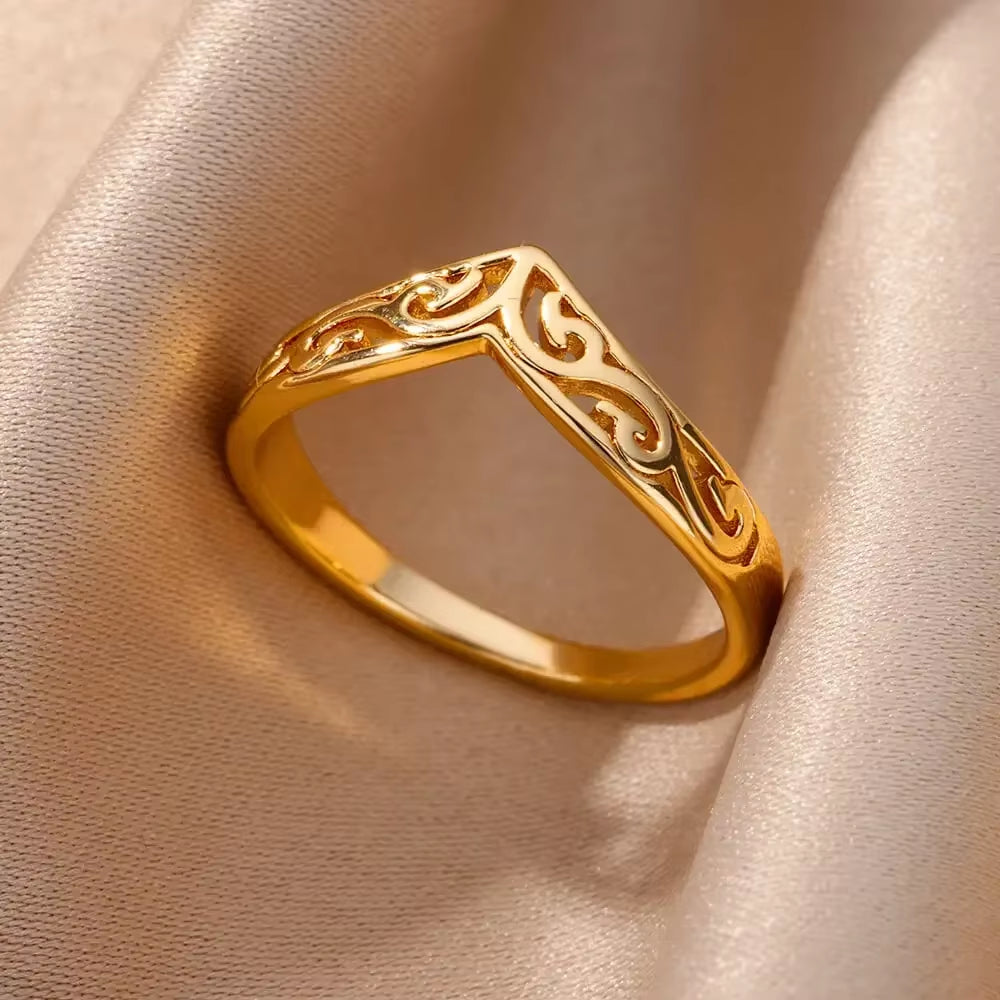 Gold Color Stainless Steel Rings