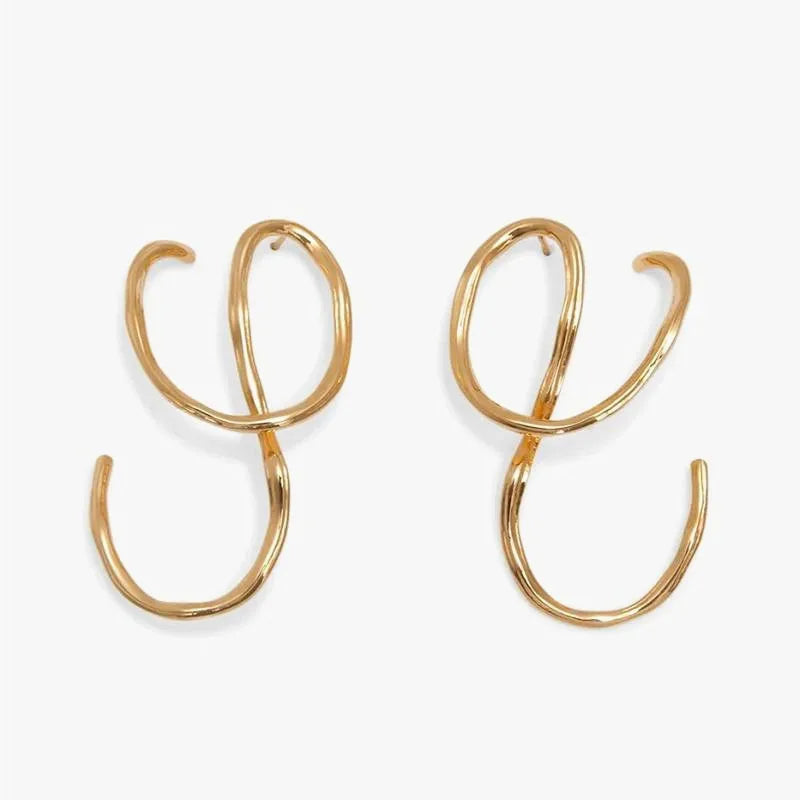 Geometric Line Earrings