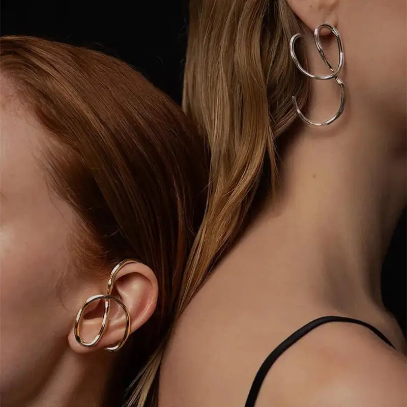 Geometric Line Earrings