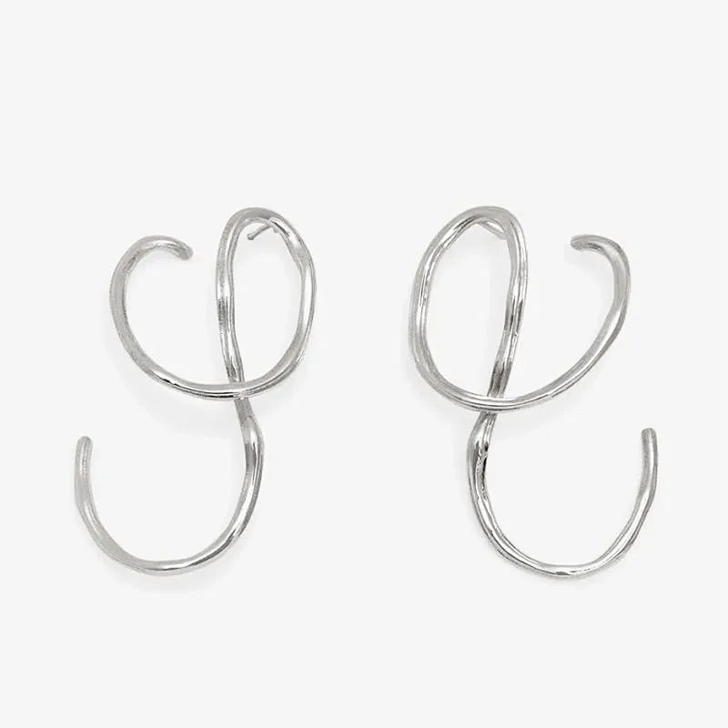 Geometric Line Earrings