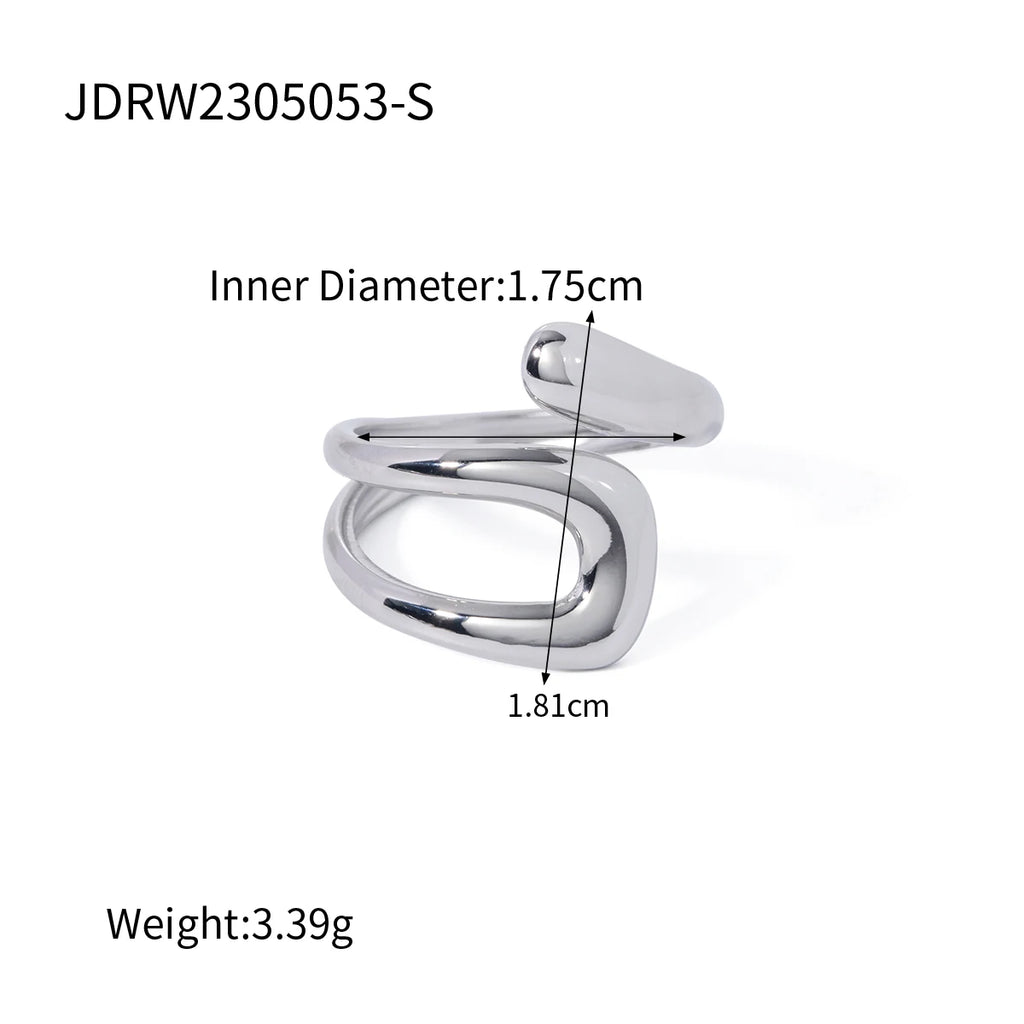 Geometric Hollow Wide Ring