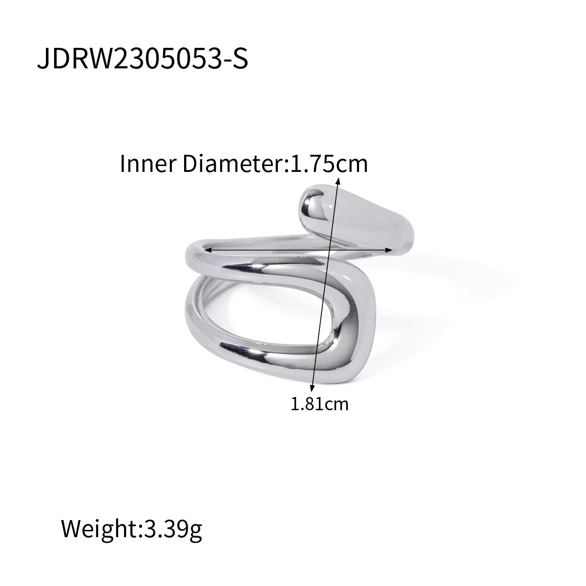 Geometric Hollow Wide Ring