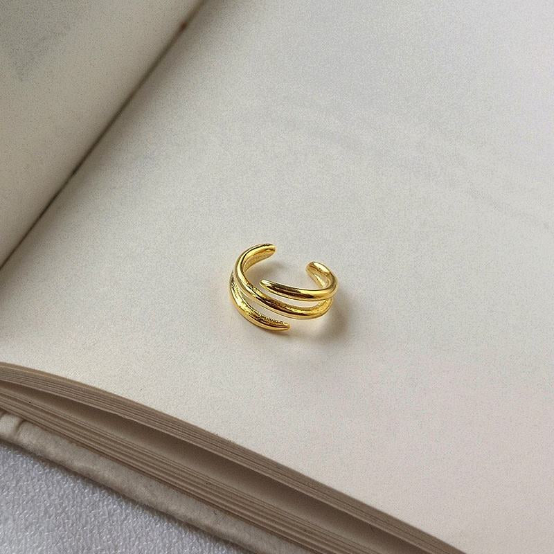 Gold Ear Cuff Earring for Women — 925 Sterling Silver, 18K Gold Plated, No Piercing