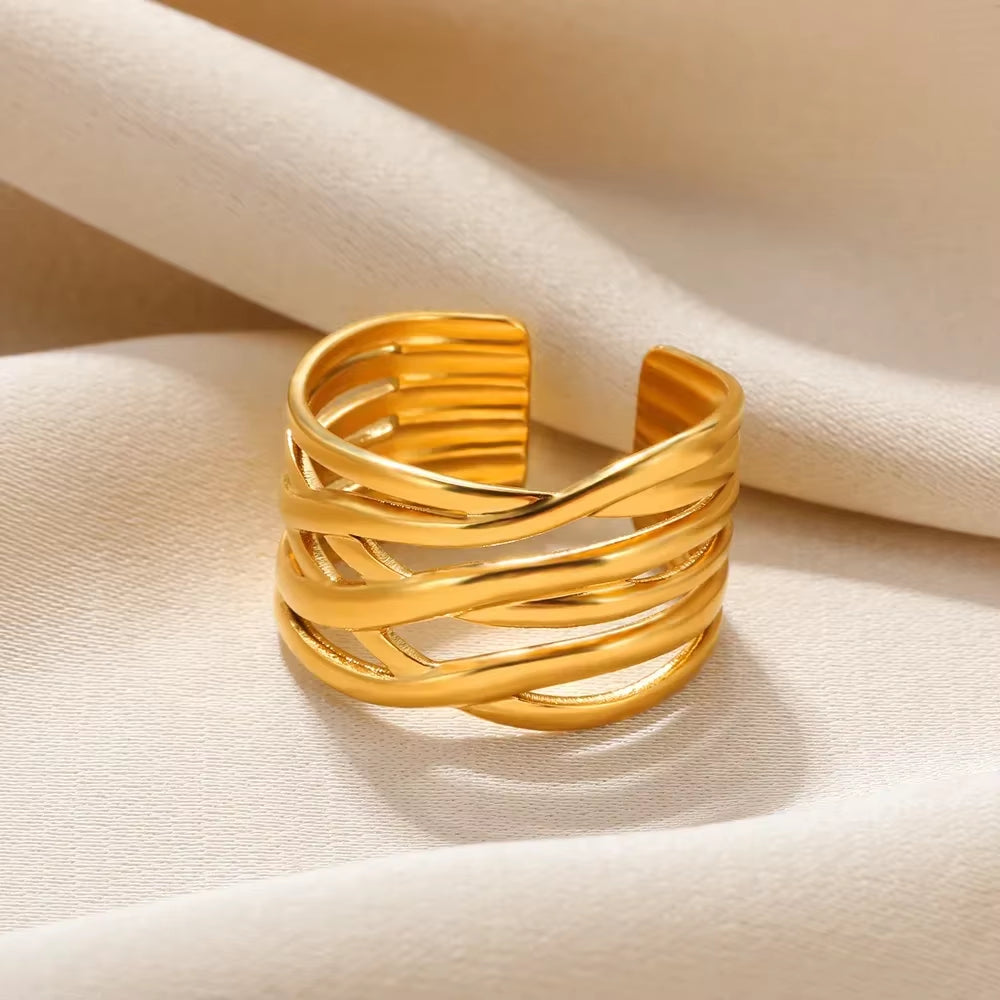 Gold Color Stainless Steel Rings