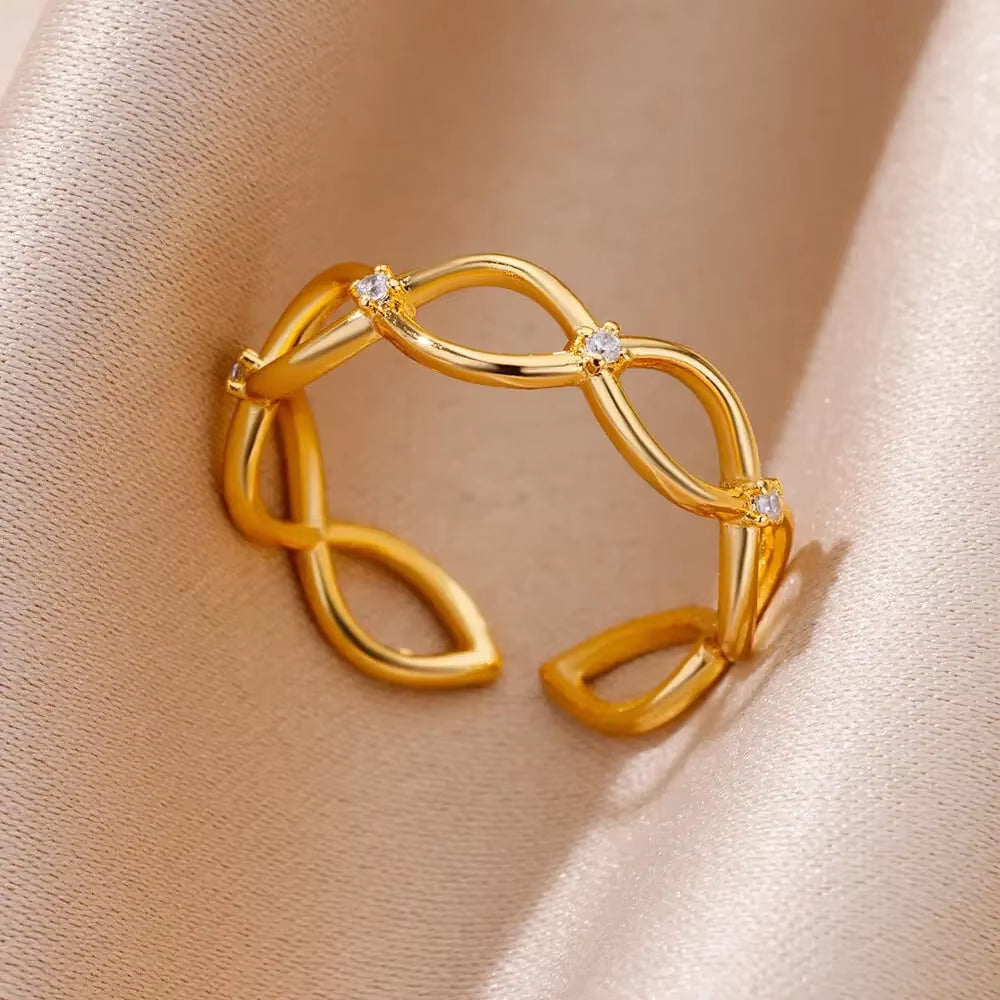 Gold Color Stainless Steel Rings