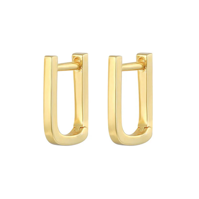 Dainty Gold Stud Earrings for Women — 925 Sterling Silver, 18K Gold Plated, Minimalist