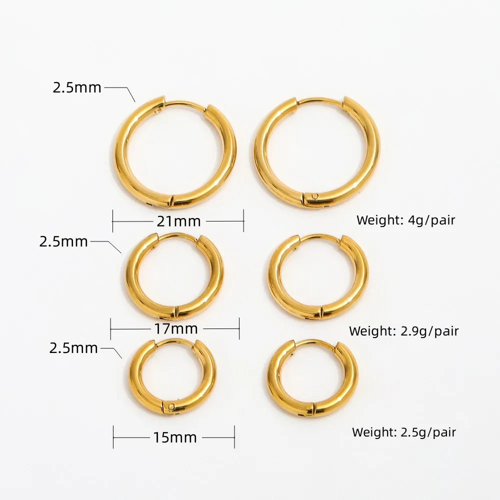 Small Gold Huggie Hoop Earrings — 2.5Mm 18K Gold Plated, 925 Sterling Silver