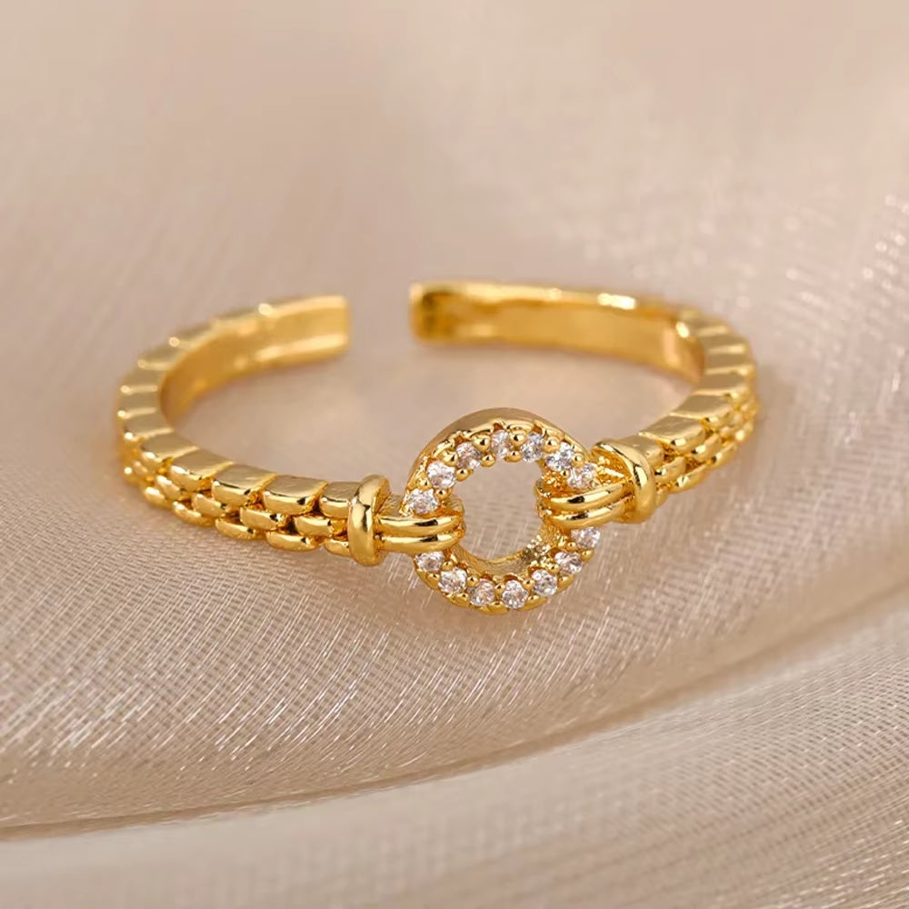 Gold Color Stainless Steel Rings
