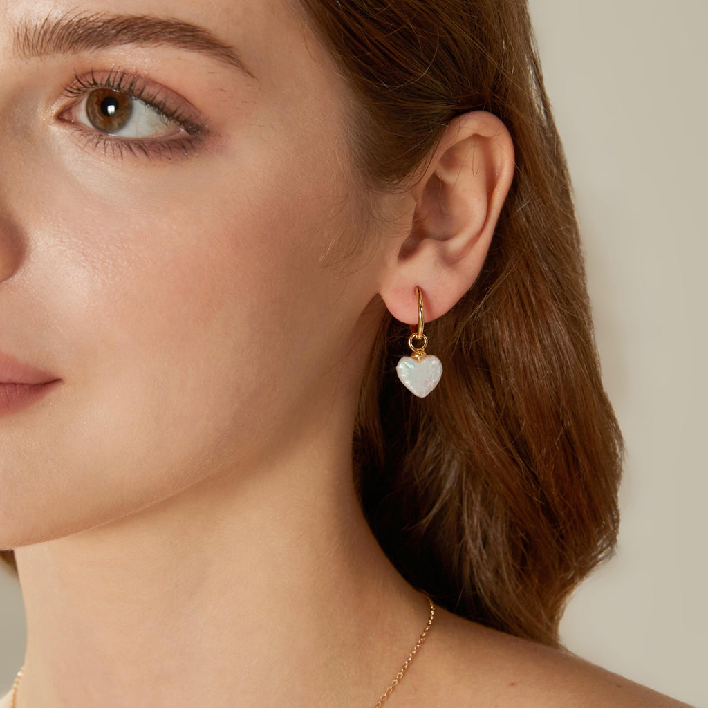 Baroque Pearl Heart Earrings