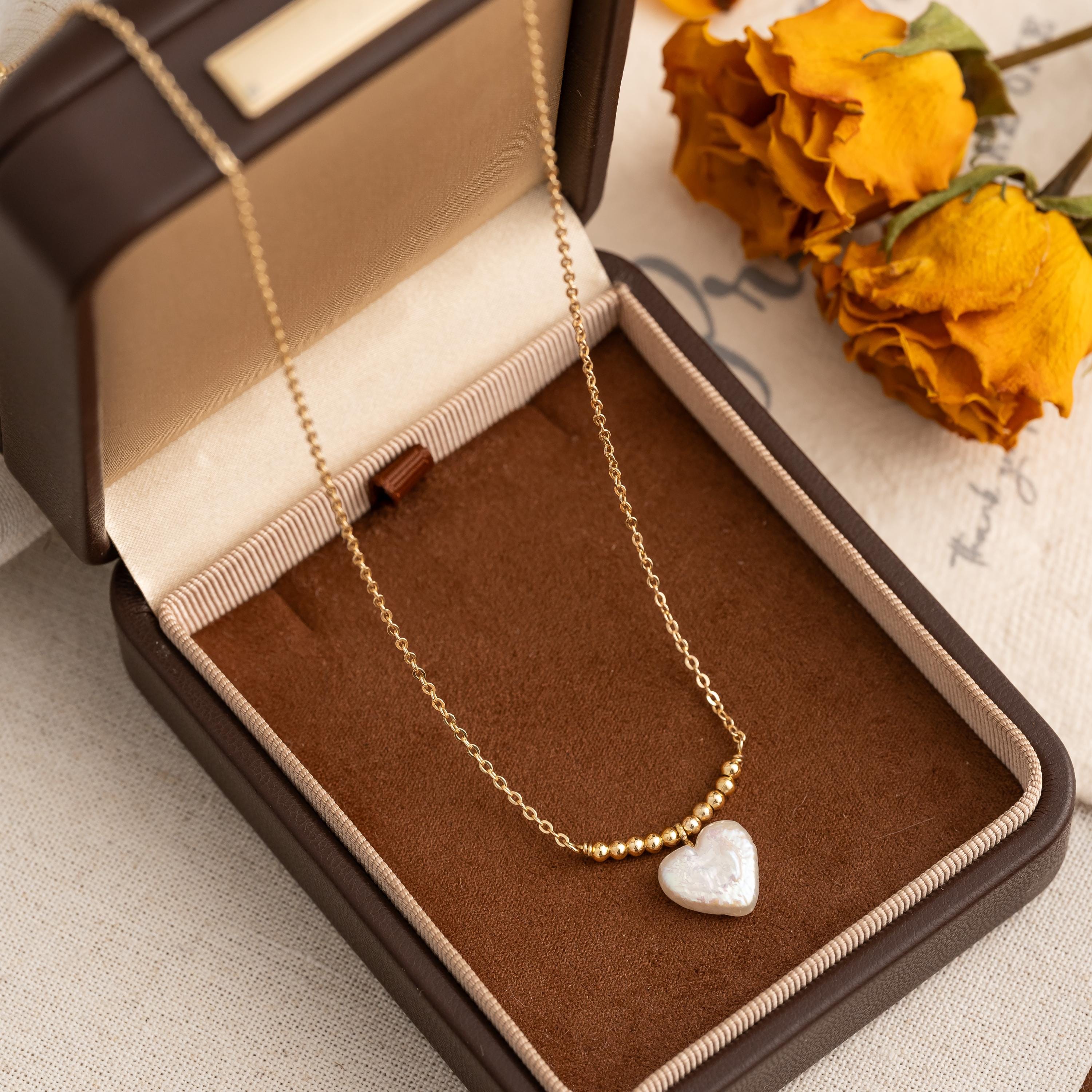 Baroque Pearl Heart Earrings